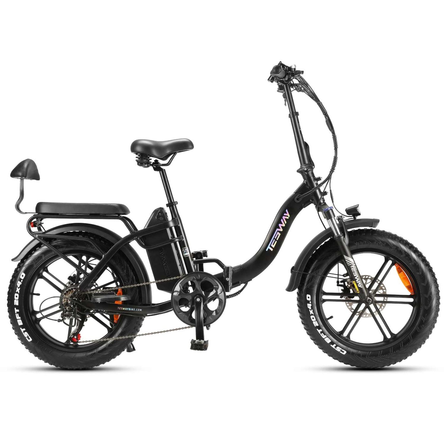 250W Folding Electric Bike, 48V 20.8AH Large Removable Battery E-Bike, 28+MPH, 80 Miles Max Range, 20" Fat Tire Electric Bike for Adults, Adult Electric Bicycles for Commute