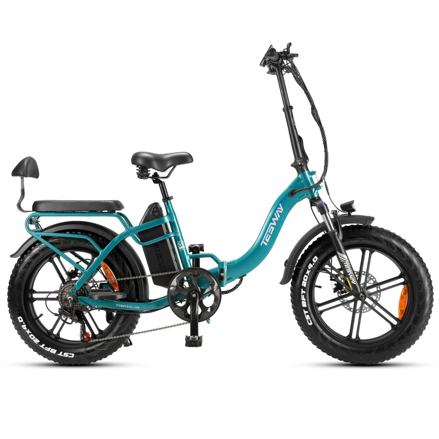 250W Folding Electric Bike, 48V 20.8AH Large Removable Battery E-Bike, 28+MPH, 80 Miles Max Range, 20" Fat Tire Electric Bike for Adults, Adult Electric Bicycles for Commute