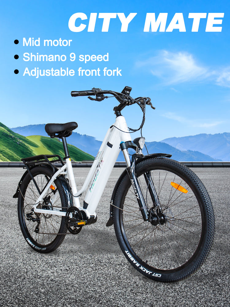 250W Mid-mounted motor city commuter electric bike