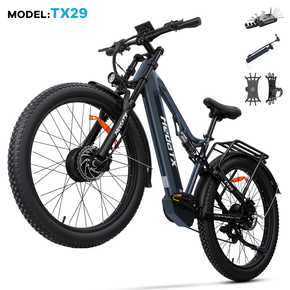 fahrrad mit dicken reifen kaufen Leistungsstarkes elektrisches Schneefahrrad mit Fatbike-Reifen – HedaTX Ebike store