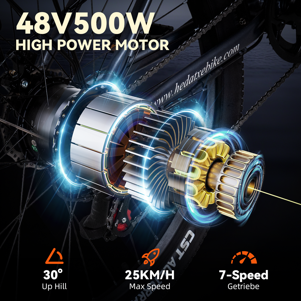 Aluminum alloy frame shock-absorbing electric bicycle 500W Xiongfeng brushless motor 48V16Ah lithium battery mechanical disc brake