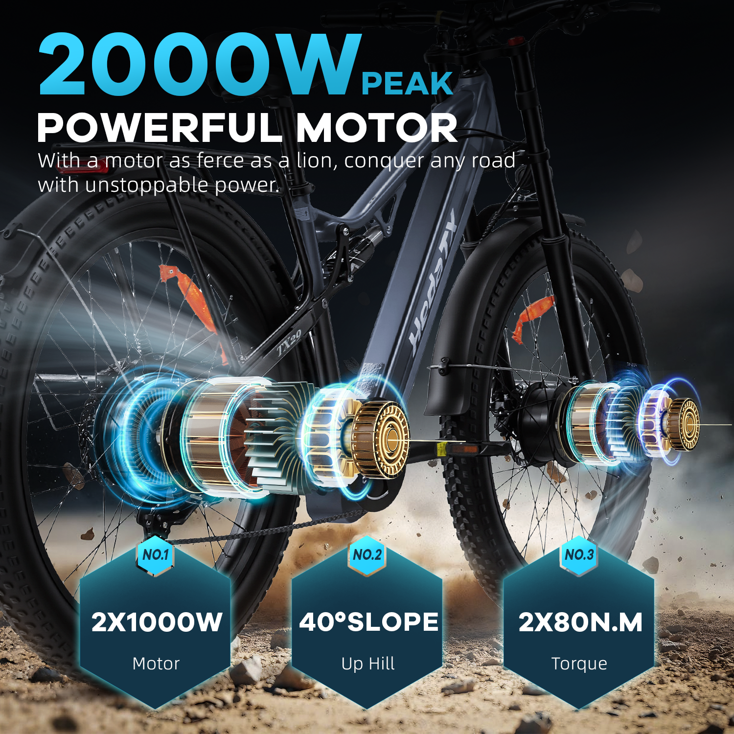 Heda TX29 Dual Motor Electric Mountain Bike