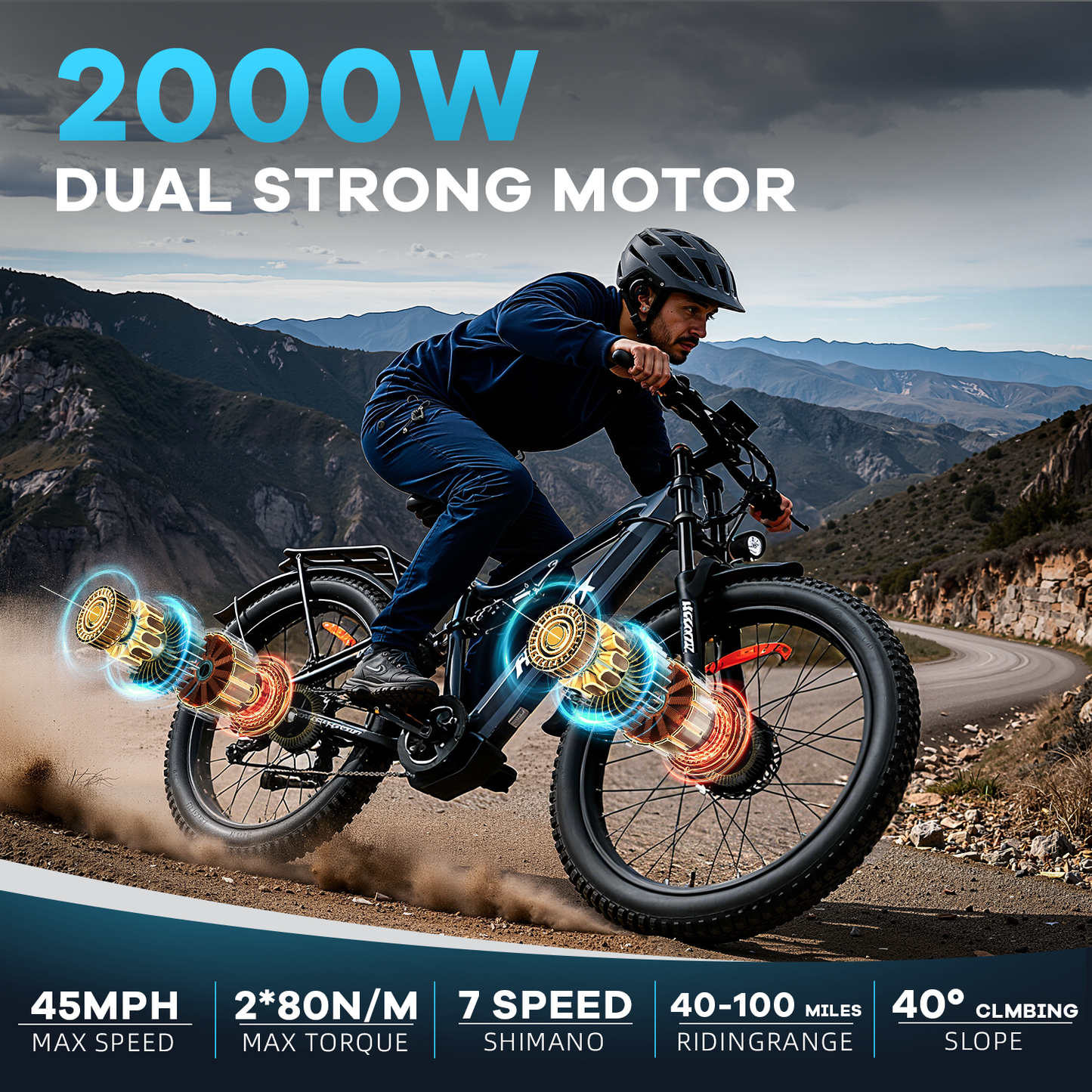 TX29 Dual motor high-power electric mountain bike