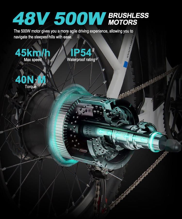 Shimano 7-speed transmission electric folding bike