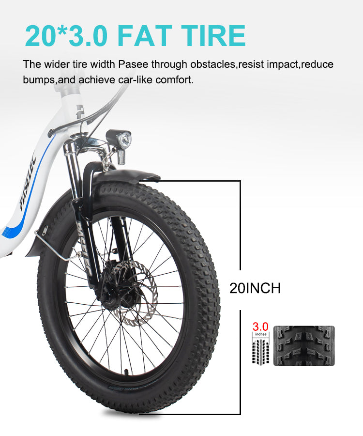 Shimano 7-speed transmission electric folding bike