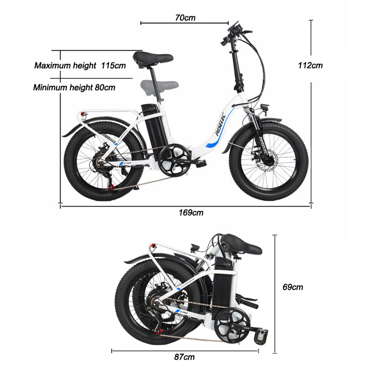 Shimano 7-speed transmission electric folding bike