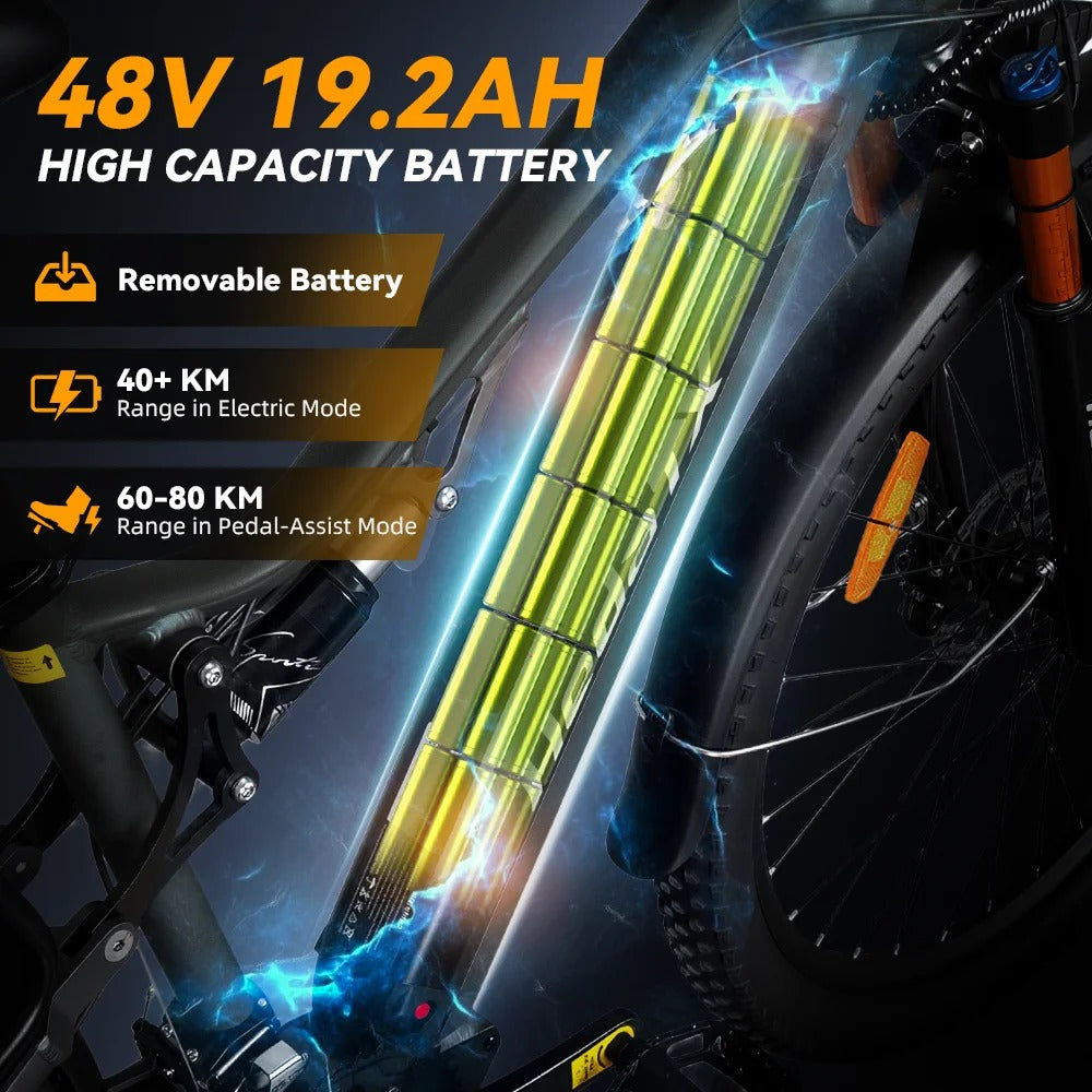 HedaTX TX19 Plus Electric Mountain Bike — With Rear Rack